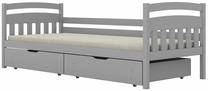 Vaikiška lova Kocot Kids Tosia, pilka sp., 80 x 180 cm, su patalynės dėže, su čiužiniu
