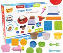 Plastilīna komplekts, ar piederumiem Smily Play Delicious Toast, daudzkrāsaina