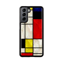 Чехол для телефона iKins Modrian Back Case For Samsung Galaxy S21, черный цв., Samsung