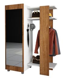 Prieškambario baldų komplektas Kalune Design Antre, vidaus, balta sp./riešuto sp.
