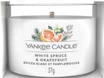 Žvakė, aromatinė Yankee Candle Mini White Spruce & Grapefruit, 7 - 10 h, 37 g, balta sp.