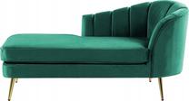 Šezlongas Beliani Allier Right, žalia sp., 150 cm x 76 cm x 75 cm