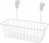 Pakabinamas krepšelis Storage Solutions, metalas, 15 cm x 28 cm, balta sp.