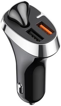 Automobilinis įkroviklis Joyroom JR-CP2, USB 3.0/Bluetooth 5.0, juoda sp., 30 W