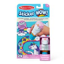 Наклейка, набор Melissa & Doug Sticker WOW! Unicorn, синий цв./розовый цв.