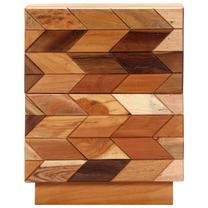 Naktinis staliukas VLX 282731, ruda sp./įvairių spalvų, 50 cm x 40 cm x 30 cm
