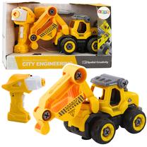 Радиоуправляемый экскаватор Lean Toys City Engineering, желтый цв.