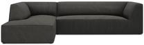 Kampinė sofa Micadoni Home Ruby 4 Seats, tamsiai pilka sp., kairinė, 273 x 180 cm x 69 cm