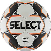 Футбольный мяч Select Super, 5 размер, белый цв./oранжевый цв./серый цв.