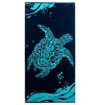 Pludmales dvielis Restilo Turtle, zilimelns krās./tirkīza krās., 180 cm x 90 cm