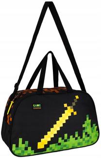Sporta soma Minecraft, melna krās., 27 cm x 39 cm x 16 cm