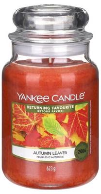Žvakė, aromatinė Yankee Candle Returning Favourite Autumn Leaves, 110 - 150 h, 620 g, oranžinė sp.