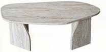 Kavos staliukas Kalune Design Rock, travertine sp., 60 cm x 100 cm x 35 cm