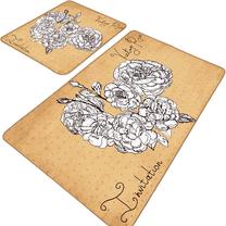 Vonios kilimėlių rinkinys Foutastic Vintage Roses 359CHL4388, smėlio sp., 100 cm x 60 cm