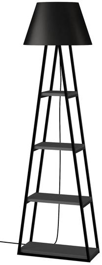 Toršeras su lentyna Kalune Design Pal 855DTE3413, 100 W, E27, juoda sp./antracito sp.