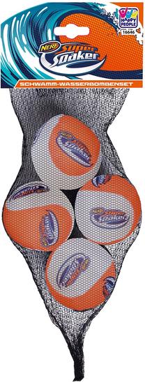 Водная игрушка Nerf Super Soaker Waterbombs 16646HP, белый цв./oранжевый цв., 4 шт.