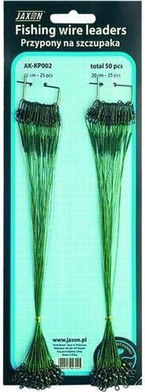 Makšķerēšanas pavadiņa Jaxon Fishing Wire Leaders 4120103, 30 cm, zaļa krās., 50 gab.