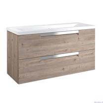 Vonios spintelė su praustuvu Kame Milano, ruda sp., 39 cm x 101 cm x 50 cm