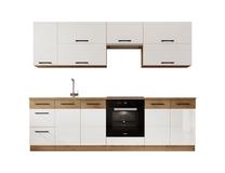 Virtuves komplekts ADRK Vika 260, ozola krās./balts krās., 2.6 m