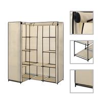 Spinta VLX Wardrobe Corner, kreminė sp., 130 cm x 87 cm x 169 cm