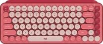 Belaidė kompiuterio klaviatūra Logitech Pop TTC Brown, EN/EN/RU, rožinė sp.