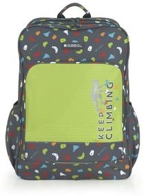 Mokyklinė kuprinė Gabol Climb 11G233200, žalia sp./pilka sp., 44 cm x 32 cm x 15 cm
