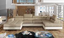 Kampinė sofa Rodrigo Berlin 03, Soft 33, šviesiai ruda sp., dešininė, 202 x 345 cm x 90 cm