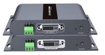 Разделитель Techly DVI Extender by Cat 5/5e/6 cable up to 120m HDbitT, черный цв.