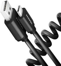 Kabelis Axagon Data & Charging BUCM-AM10TB USB 2.0, USB Type-C, 0.6 m, melna krās.