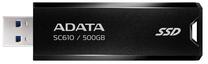 Kietasis diskas Adata SC610, SSD, 500 GB, juoda sp.