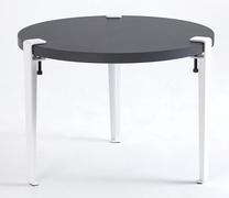 Kavos staliukas Kalune Design Fregoia, antracito sp./balta sp., 60 cm x 60 cm x 45 cm