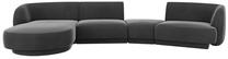 Modulinė sofa Micadoni Miley Blu14, grafito sp., kairinė, 320 x 132 cm x 70 cm