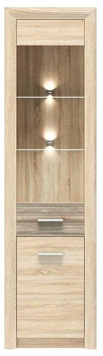 Vitrina Castel 04/S, ruda sp., 55 cm x 43 cm x 201 cm