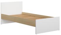 Lova viengulė 90, 90 x 200 cm, ąžuolo/balta, be čiužinio