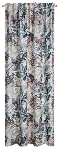 Nakts aizkari Lilia, balts krās./bēša krās./zaļa krās., 140 cm x 270 cm