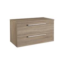 Pakabinama vonios spintelė RB Bathroom Verona 91 SR90-WORKTOP, ruda sp., 45 cm x 91 cm x 60 cm