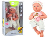 Кукла - новорожденная с аксессуарами Lean Toys Pure Baby, 35 см, белый цв.