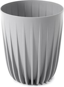 Gėlių vazonas Lamela Mira, plastikinis, 25 cm x 25 cm, Ø 25 cm, pilka sp.