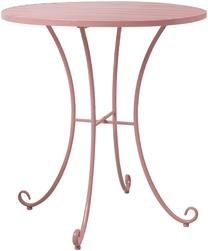 Lauko stalas Home4you Rosy, rožinė sp., 70 cm x 70 cm x 75 cm