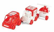 Набор игрушечных автомобилей Wader Medical Vehicle Set 9060025, белый цв./красный цв.