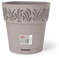 Gėlių vazonas Stefanplast Gaia 2188612, plastikinis, Ø 30 cm, pilka sp.