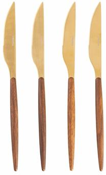 Nazis Homla Cork 240522, nerūsējošais tērauds/koks, brūna krās./zelta krās., 4 gab., 22.5 cm