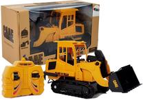 Радиоуправляемый бульдозер Lean Toys 8401, 1:36, желтый цв.