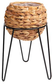 Цветочный горшок Hyacinth THK-078389, 23 см x 23 см, Ø 23 см, коричневый цв./черный цв.