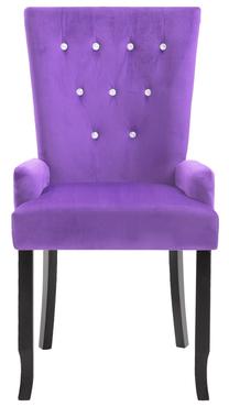 Valgomojo kėdė VLX 240652 240652, juoda/violetinė, 56 cm x 54 cm x 106 cm