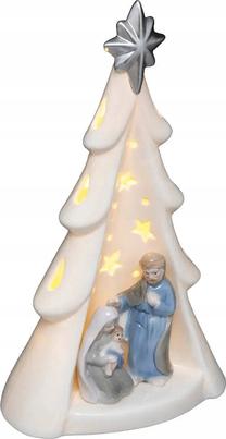 Kalėdinė dekoracija, "Jėzaus gimimas" Fééric Lights and Christmas, 14 cm, balta sp.