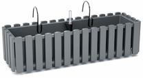 Balkoninis vazonas Boardee Fencycase, plastikinis, 18 cm x 58 cm, pilka sp.