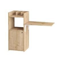Rašomasis stalas su spintele Kalune Design Joy 393MRD1306, 114 cm x 40 cm, 100 cm, juoda sp./riešuto sp.