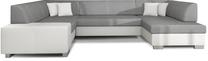 Kampinė sofa Havana Sawana 21, Soft 17, balta sp./pilka sp., dešininė, 320 x 207 cm x 73 cm