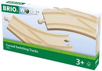 Traukinių bėgiai Brio World Curved Switching 33346, ruda sp.